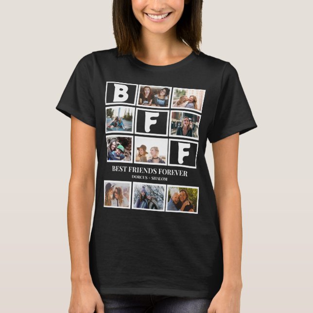 Camiseta Colagem de Fotos dos Melhores Amigos do Na moda BF (Frente)