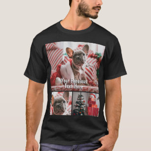 Camiseta Colagem de Fotos e Texto Personalizada em Grid