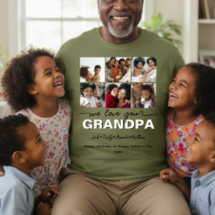 Camiseta Colagem de fotos elegante personalizada Nós amamos