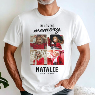 Camiseta Colagem de Fotos Em Memória Carinhosa