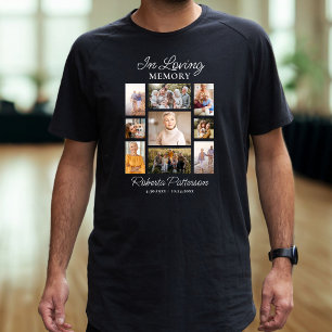 Camiseta Colagem de Fotos em Memória Funeral Memorial
