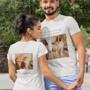 Camiseta Colagem de Fotos Moderna e Simples para Funeral