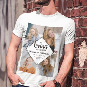Camiseta Colagem de Fotos Moderna em Memória Amorosa Memori