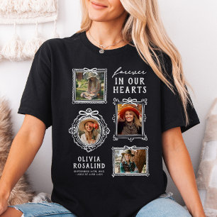 Camiseta Colagem de Fotos Moderna Memorial Funeral