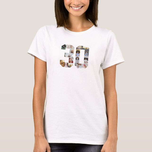 Camiseta Colagem de Fotos Número 30 (Frente)