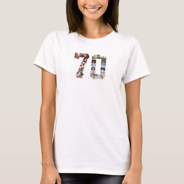 Camiseta Colagem de Fotos Número 70 (Frente)