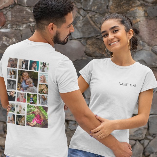 Camiseta Colagem de Fotos Personalizada (Criador carregado)