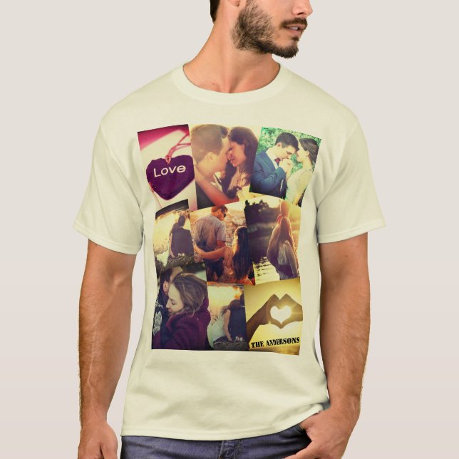 Camiseta Colagem de fotos personalizada (Frente)