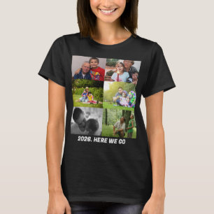Camiseta Colagem de fotos personalizada 2026 aqui vamos nós