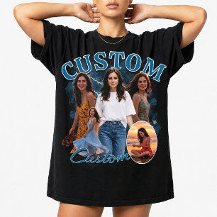 Camiseta Colagem de Fotos Personalizada de Bootleg Rap dos