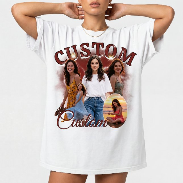 Camiseta Colagem de Fotos Personalizada de Rap Bootleg dos  (Criador carregado)