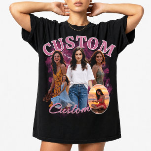 Camiseta Colagem de Fotos Personalizada de Rap Bootleg dos