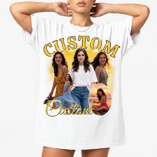 Camiseta Colagem de Fotos Personalizada de Rap Bootleg dos