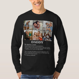 Camiseta Colagem de Fotos Personalizada Definição de Papai 