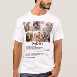 Camiseta Colagem de Fotos Personalizada Definição de Papai 
