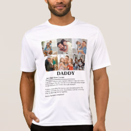 Camiseta Colagem de Fotos Personalizada Definição de Papai 