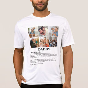 Camiseta Colagem de Fotos Personalizada Definição de Papai 