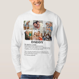Camiseta Colagem de Fotos Personalizada Definição de Papai 