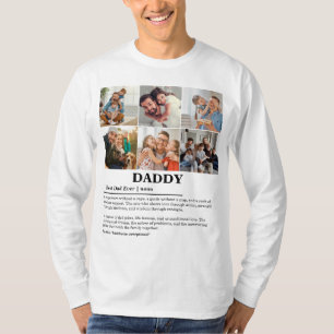 Camiseta Colagem de Fotos Personalizada Definição de Papai
