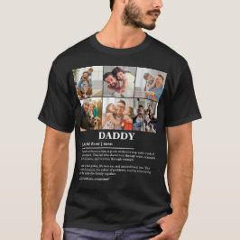 Camiseta Colagem de Fotos Personalizada Definição de Papai 
