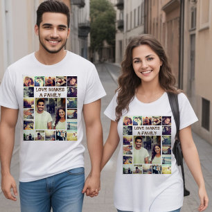 Camiseta Colagem de Fotos Personalizada e texto