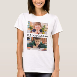 Camiseta Colagem de Fotos Personalizada Melhor Avó de Todos