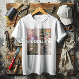 Camiseta Colagem de Fotos Personalizada Moderna e Legal com