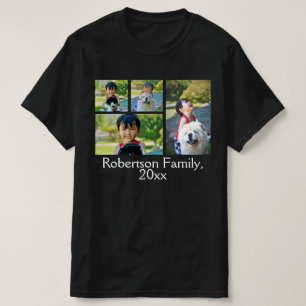 Camiseta Colagem de Fotos Personalizada no Escuro