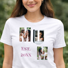 Camiseta Colagem de Fotos Personalizada para Mãe no Dia das