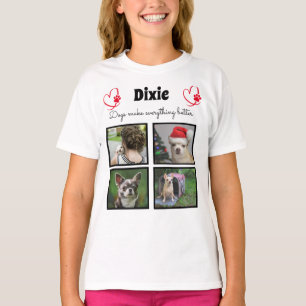 Camiseta Colagem de fotos personalizada para o amante de ca