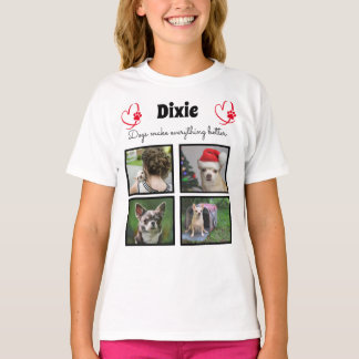 Camiseta Colagem de fotos personalizada para o amante de ca
