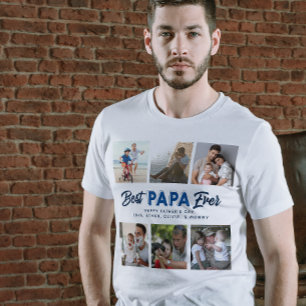 Camiseta Colagem de Fotos Personalizada para o Dia dos Pais