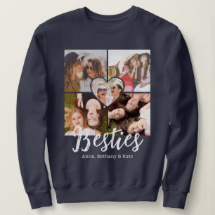 Camiseta Colagem de Fotos Personalizadas de Amigas BESTIES