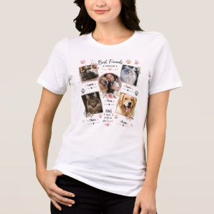 Camiseta Colagem de Fotos Personalizadas de Animais de Esti