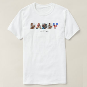 Camiseta Colagem de Fotos Personalizadas Moderna Simples co