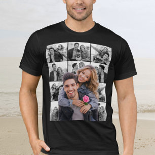 Camiseta Colagem de Fotos Recortadas para Casal