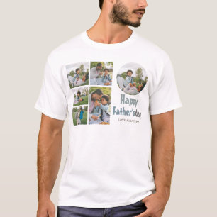 Camiseta Colagem de Fotos Simples e elegante do Dia de os p