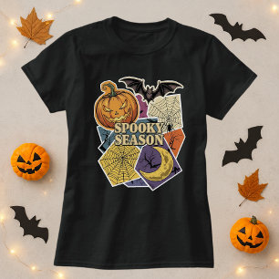 Camiseta Colagem de Halloween de Spooky Season
