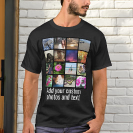 Camiseta Colagem de Imagem Mosaica Personalizada de Montage