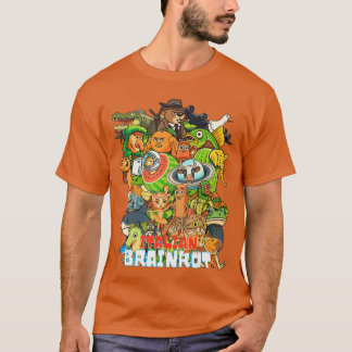 Camiseta Colagem de Meme Viral de Geração Z em Estilo Carto