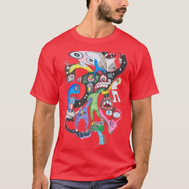 Camiseta Colagem de monstros (Frente)