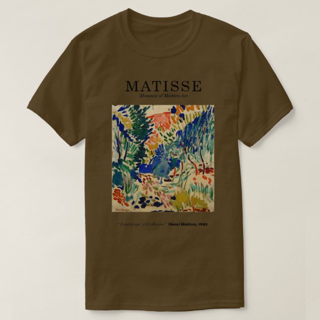 Camiseta Colagem de Parede Impressão de Matisse (Frente do Design)