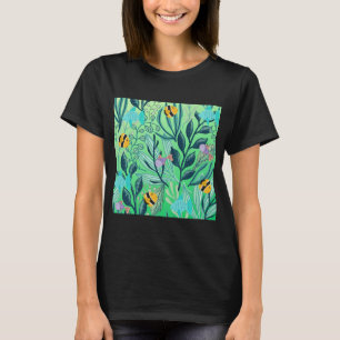Camiseta Colagem de Peixes da Vida Oceânica Náutica
