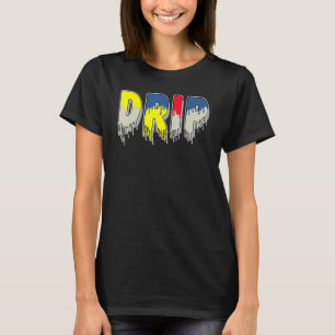 Camiseta Colagem de pingos Orewood Brown 95s Correspondendo