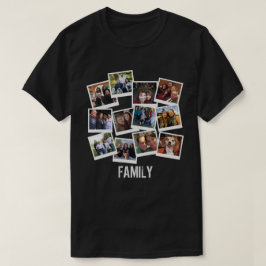 Camiseta Colagem de Quadros de Fotos Únicos da Família