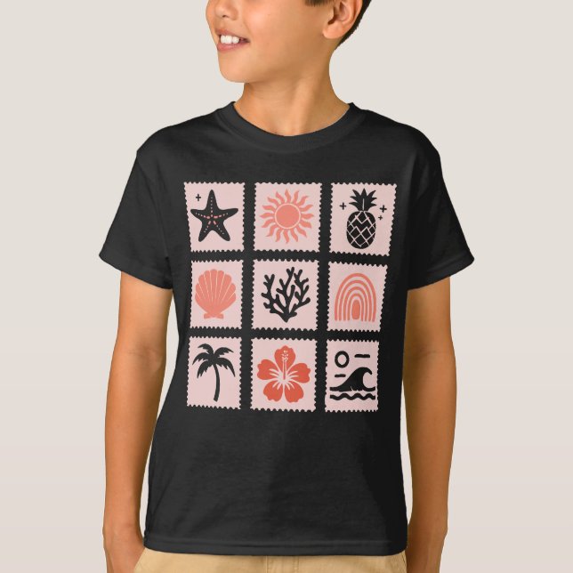 Camiseta Colagem de selos naturais (Frente)