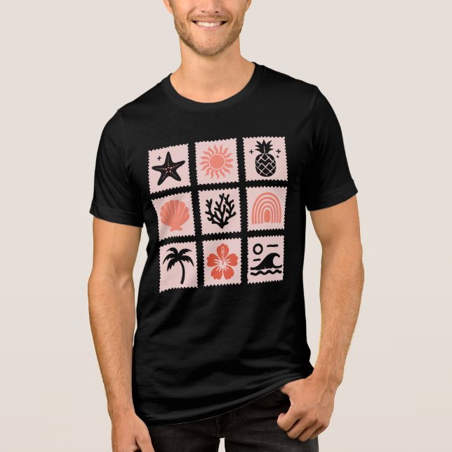 Camiseta Colagem de selos naturais (Frente)