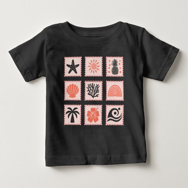 Camiseta Colagem de selos naturais (Frente)