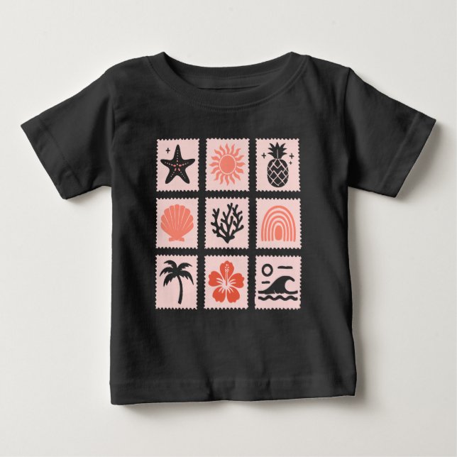 Camiseta Colagem de selos naturais (Frente)