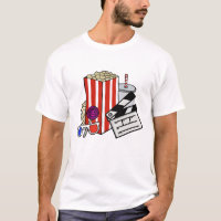 Colagem de Snacks de Cinema Retro